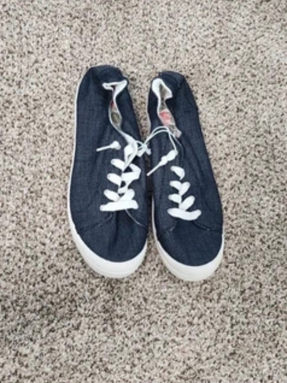 Margaritaville Womens 10 Denim Floral Slip On Sneakers